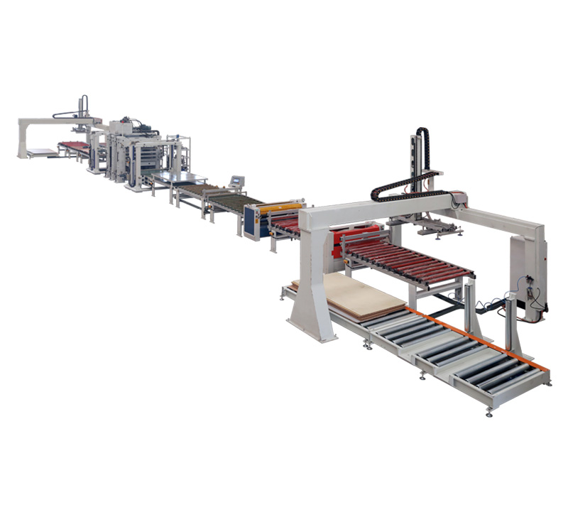 Furniture board veneer production line